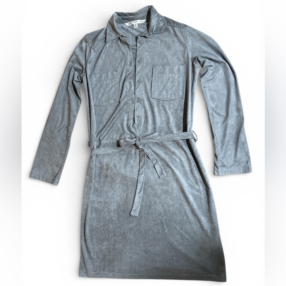 Max Studio Charcoal Long Sleeve Dress